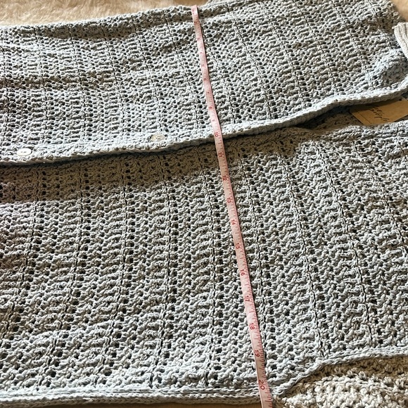 Free People Ombre Blue to Purple Open Stitch Alicia Crochet Cardigan XS NWT - Picture 9 of 12